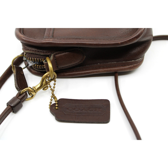 B0 Excellent Vintage COACH Carnival Bag 9925 Mahogany Brown USA 1990s Crossbody - Picture 3 of 6